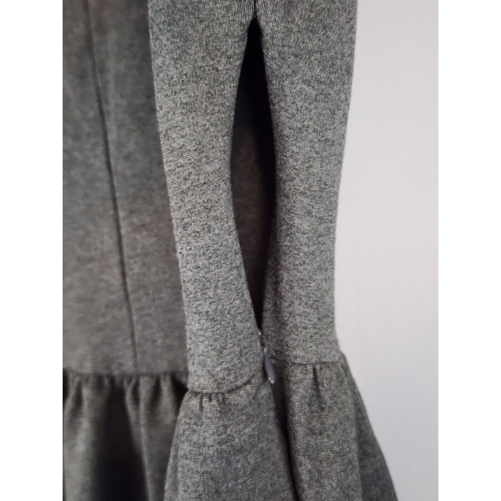 Madewell Dress Womens Small Dark Gray Stretch Pleated Classic Fit & Flare Mini - Picture 13 of 14